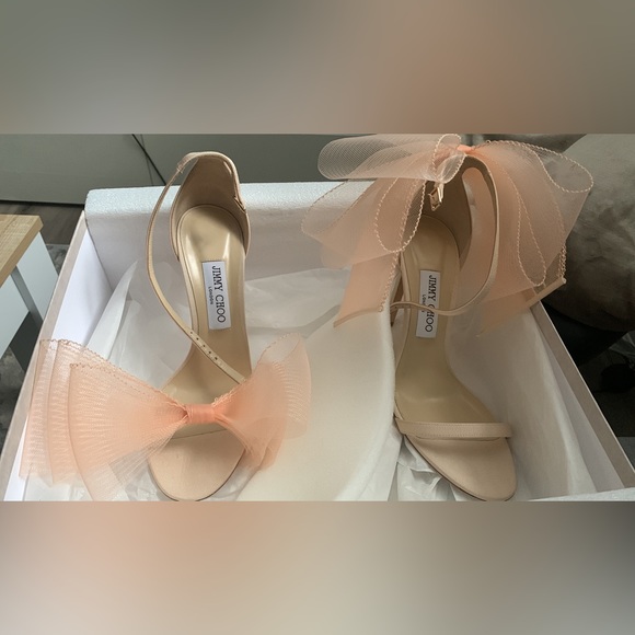 Jimmy Choo Aveline 100 Pink Sandals - Picture 4 of 5